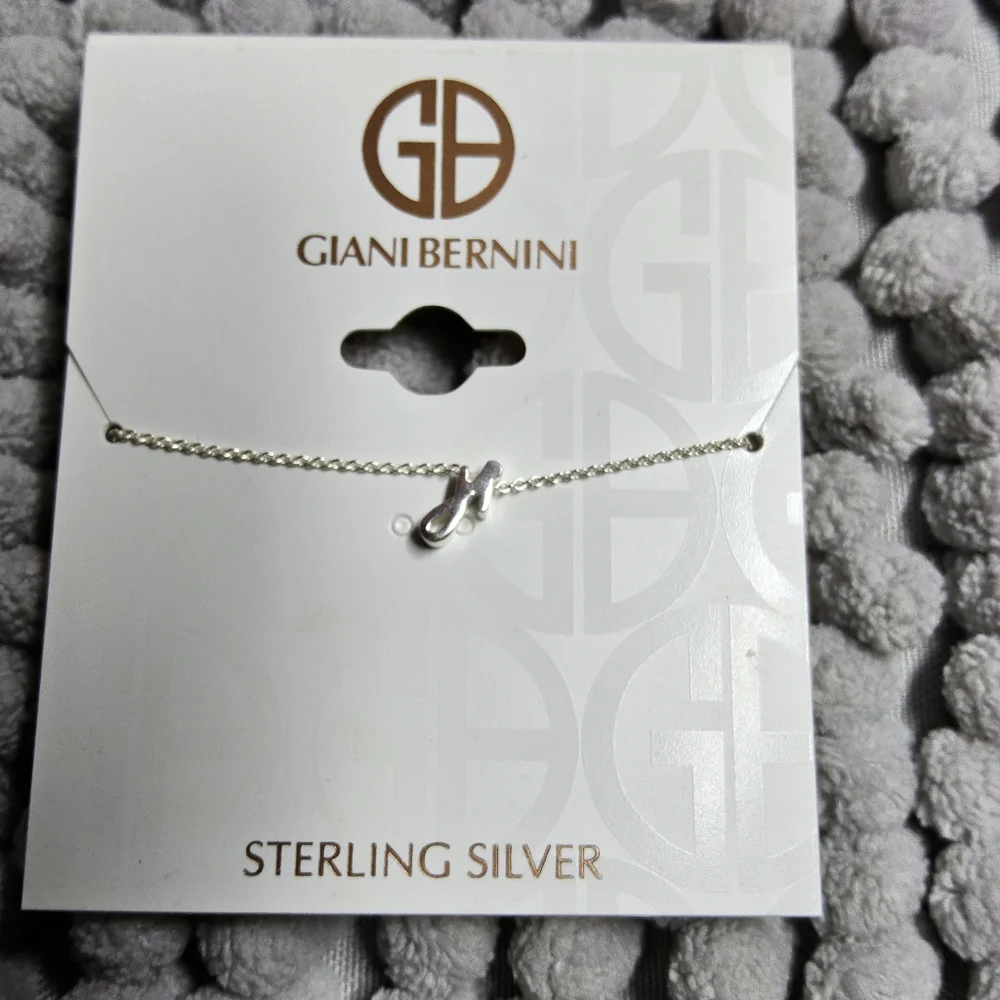 NWE Giani Bernini Sterling Silver Necklace with lower case j